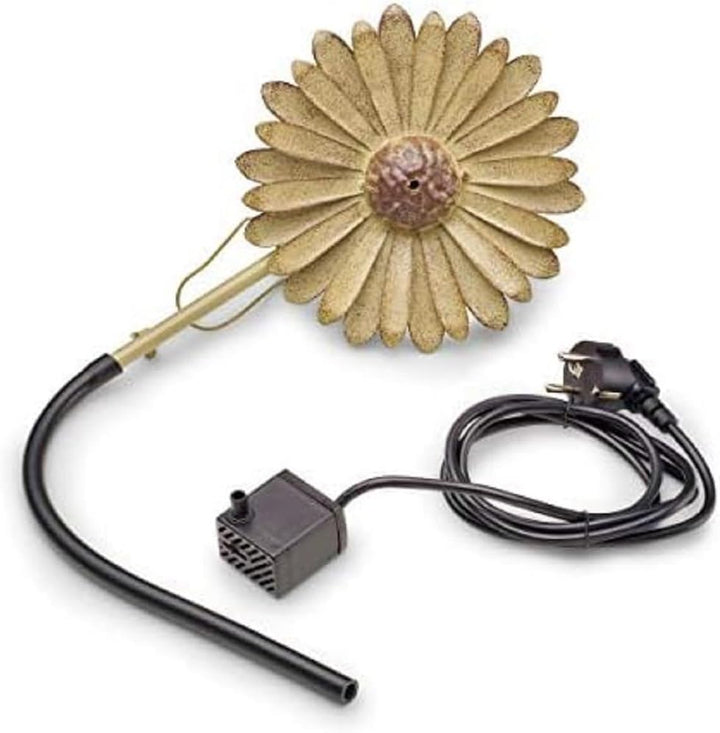 AQUANIQUE Speier Set Gänseblümchen grau SSDW 200i (200 l/h) | Wasserspiel | Wasserspeier aus Metall