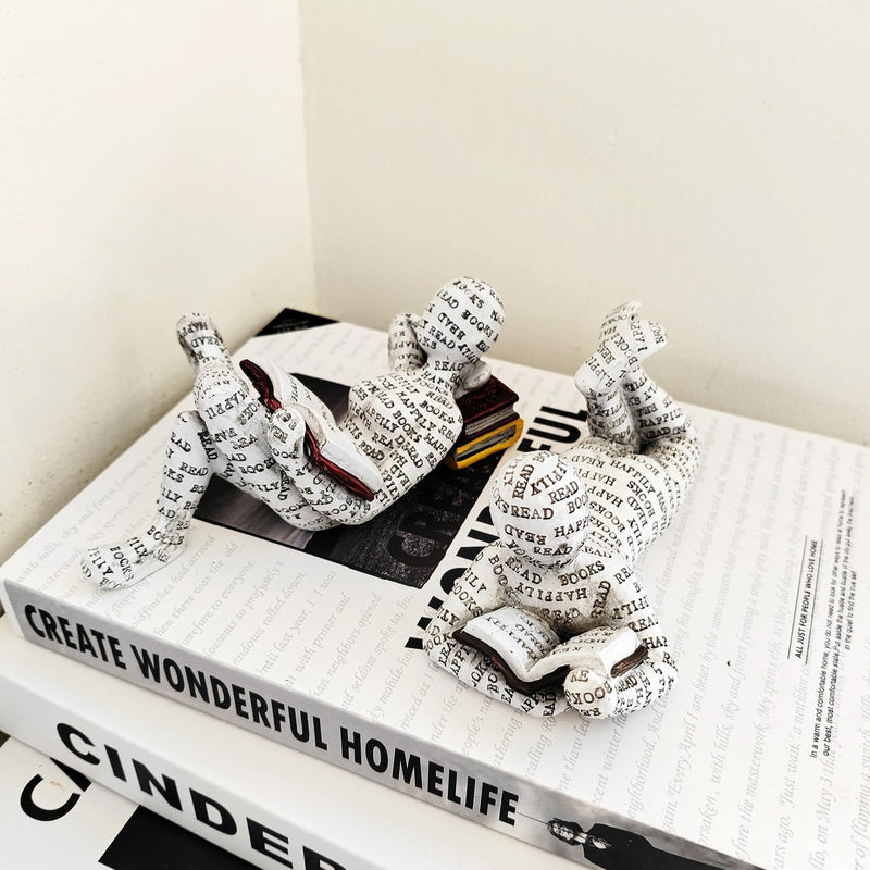 PIGPIGFLY Leserstatue,Deko Figuren,Deko Wohnzimmer,Home Store Dekoration, Leser,Modern Abstract Kuns