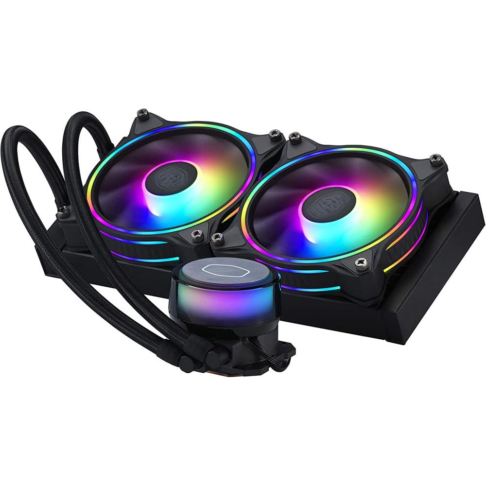Cooler Master MasterLiquid ML240 Illusion CPU-Flüssigkeitskühler – AIO-Wasserkühlungssystem, Pumpe d