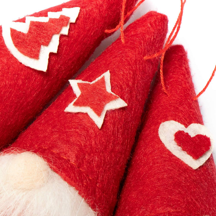 COM-FOUR® 12x Premium Weihnachtsmann-Anhänger 12cm - Deko für den Weihnachtsbaum, Christbaum-Figuren