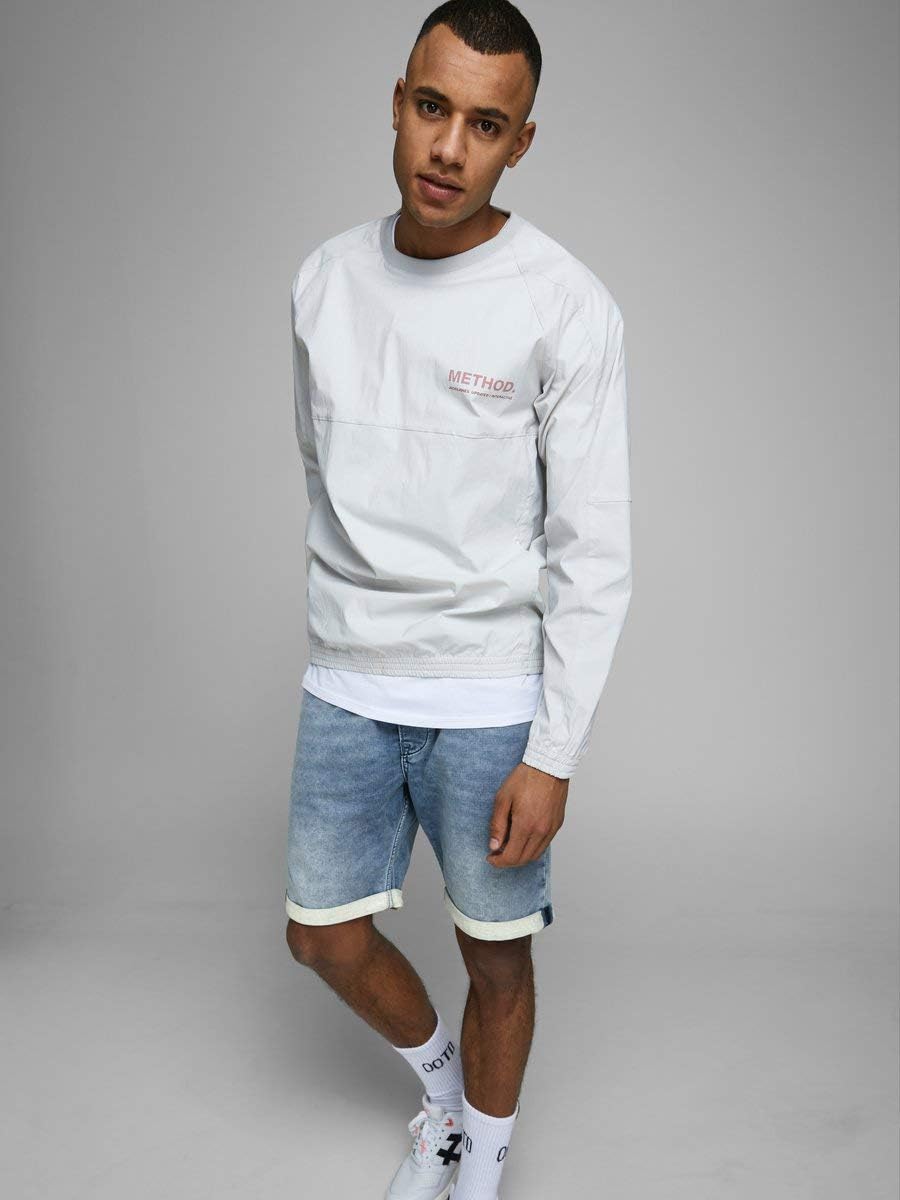 JACK & JONES Male Jeansshorts Rick Dash GE 123 Indigo Knit SBlue Denim