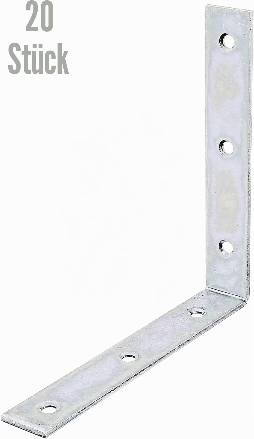 Alberts 847456 Stuhlwinkel | sendzimirverzinkt | 150 x 150 x 25 mm | 20er Set 150 x 150 x 25 mm / 20