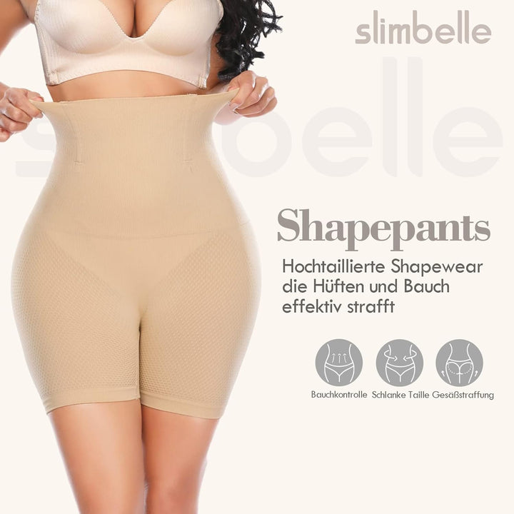 SLIMBELLE Miederpants Bauch Weg Damen Figurenformend Miederpants Tummy Control Shapewear Unterhose M