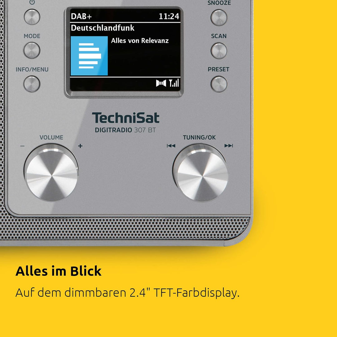 TechniSat DIGITRADIO 307 BT – DAB+ Radio mit BestTune (DAB, UKW, AUX in, Bluetooth-Audiostreaming, K
