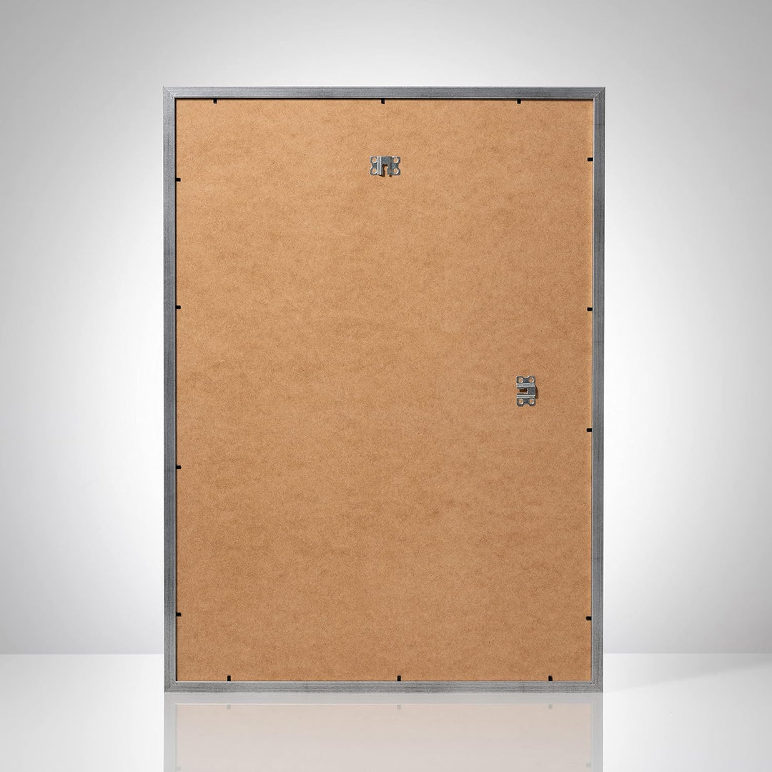 POSTER ART Bilderrahmen Set 2 Stück 50x70 cm Silber gealtert San Diego | Zum Aufhängen aus MDF und A