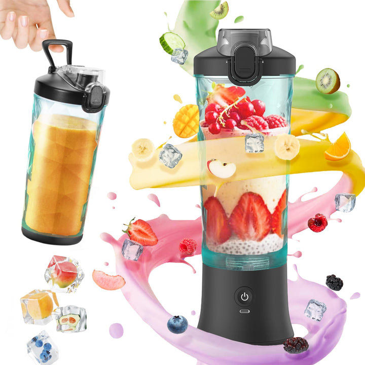 Idota Tragbarer Mixer 600ml, Mini Mixer Smoothie Maker mit 6 Klinge, USB Wiederaufladbar Portable Bl