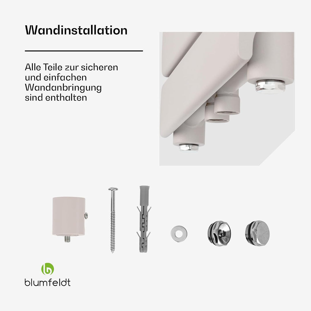 Blumfeldt Badheizkörper, Design Heizkörper Flach, Sparsamer Flachheizkörper Vertikal, 509 Watt Warmw