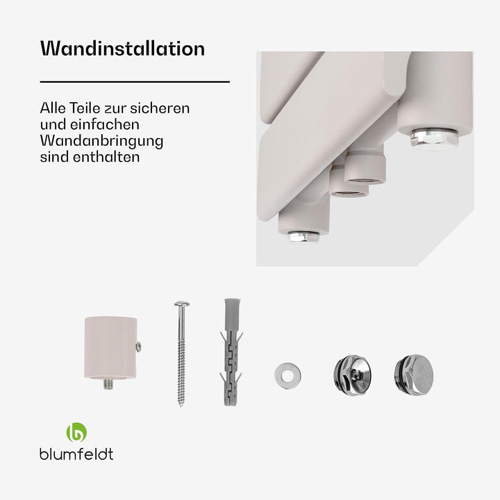 Blumfeldt Badheizkörper, Design Heizkörper Flach, Sparsamer Flachheizkörper Vertikal, 509 Watt Warmw