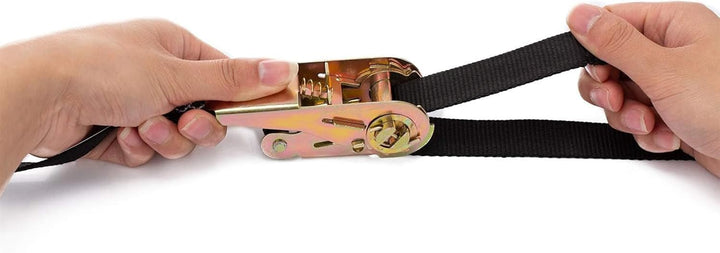 MOOCY Kleiner Ratschengurt, strapazierfähig, endlos, ohne Haken, Nylon, schwarz, Mini-Endlos-Ratsche