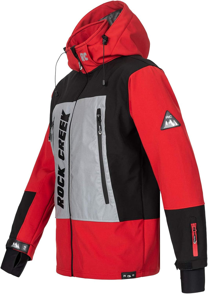 Rock Creek Herren Softshell Jacke Outdoor H-238 S Rot, S Rot