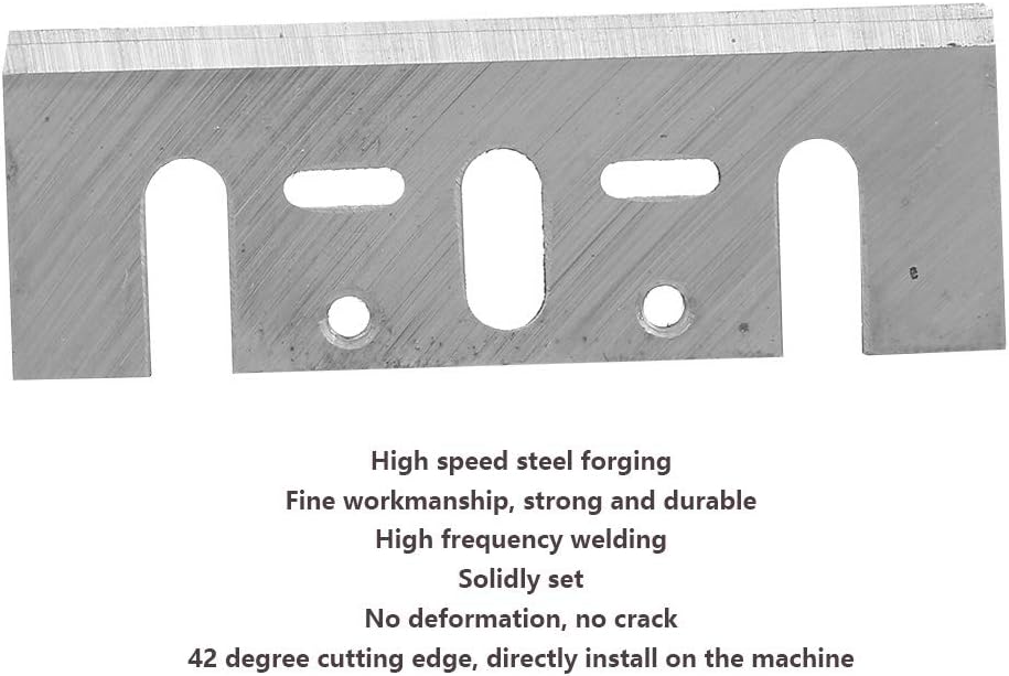 Stabile Hobelklinge Ein Paar HSS-Holzbearbeitungshandbuch Elektrische Hobel-Ersatzklinge Hartmetall-