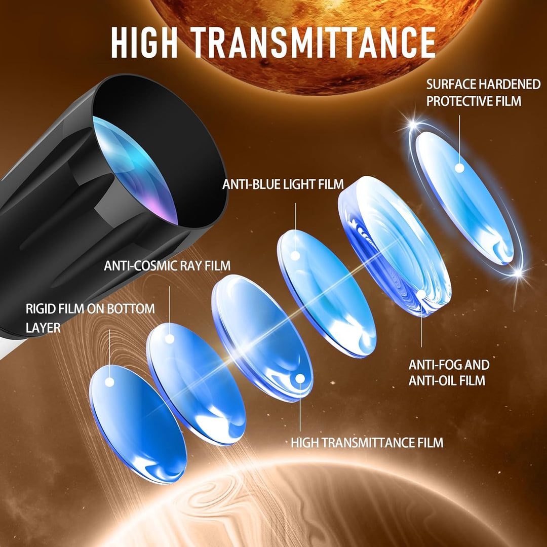 Dianfan Teleskop,90 mm Öffnung 800 Teleskop Astronomie für Erwachsene,32X-240X Refraktor Teleskope f