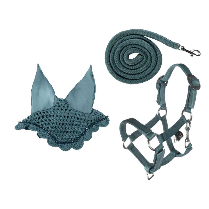 Brama West HKM Hobby Horse Set – Halfter mit Strick & Fliegenhaube aus der HKM Premium Serie – Perfe