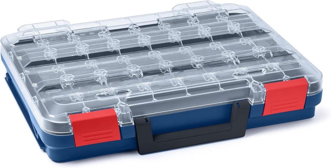 T-BOXX 320 Sortimentskasten Professional Blau | Inkl. 8x Insetbox D3 Grün | Transparenter Deckel | A