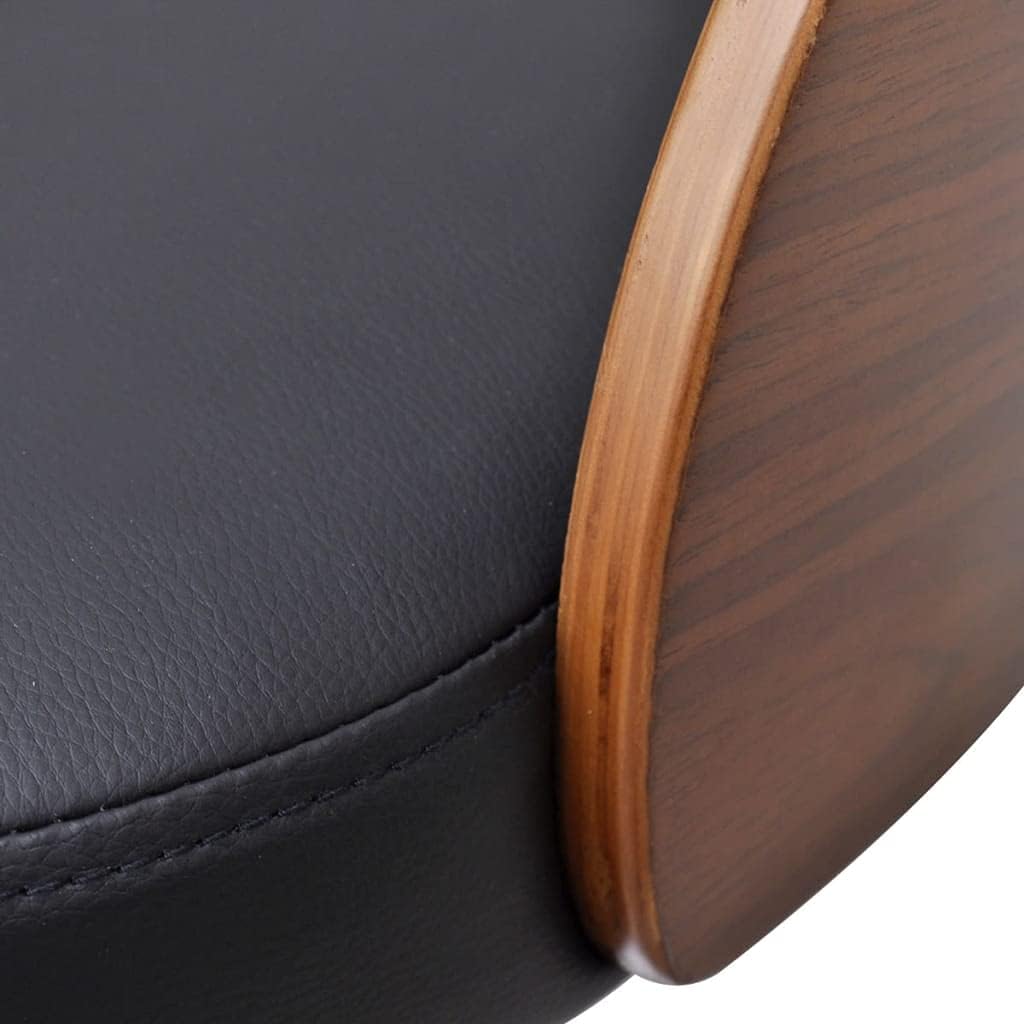 vidaXL 2X Bugholz Barhocker Barstuhl Bistrohocker Tresenhocker Küchenhocker Schwarz und Dunkelbraun,