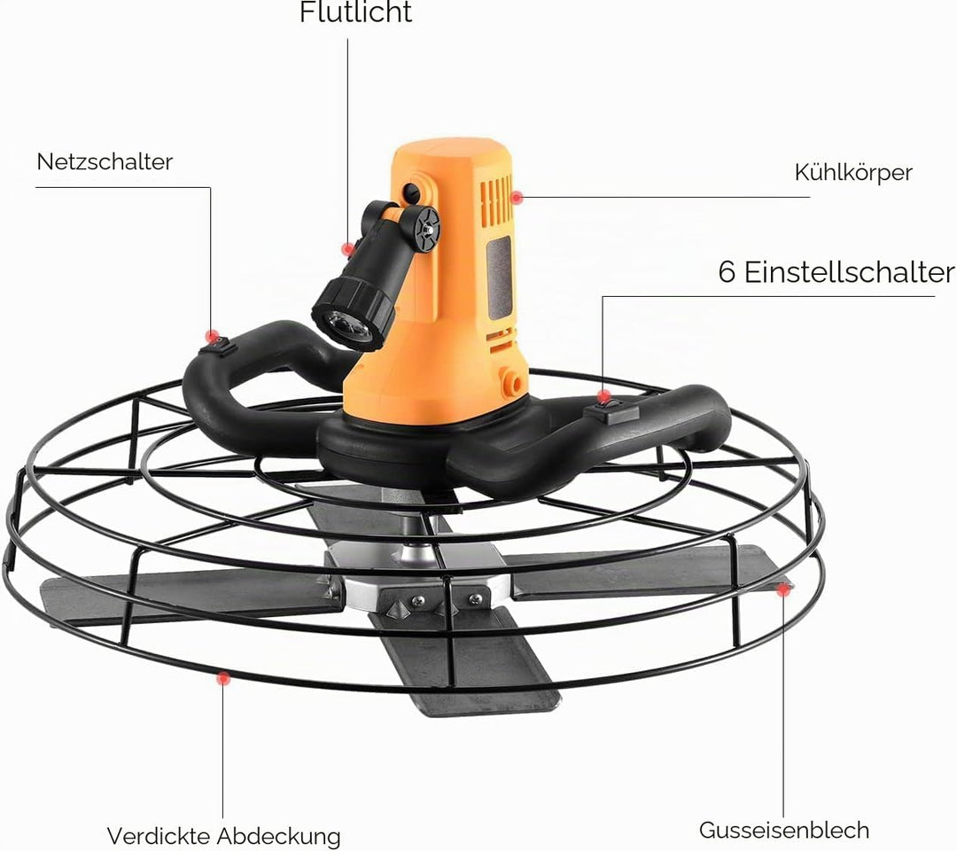 Maschine zum Glätten der Wand der Betonbetonkelle und vier elektrische Bodenklingen Wandschleifer