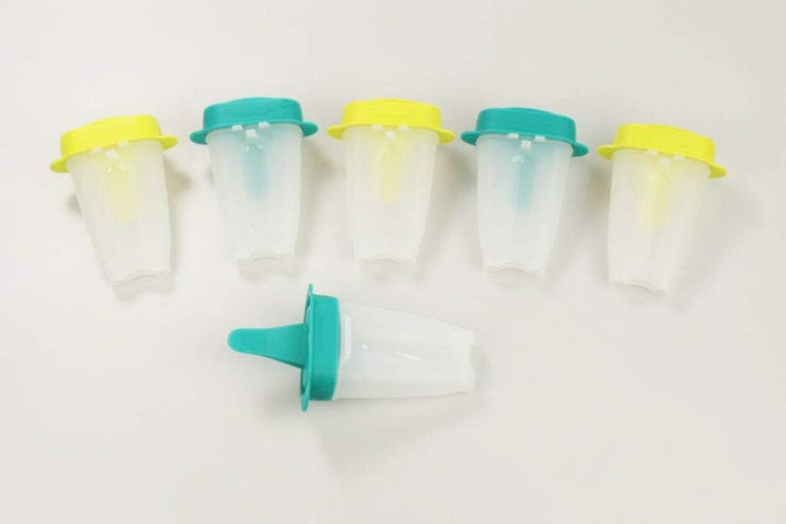 TUPPERWARE Kinder Eislutscher Lollitups weiss türkis gelb limette D178