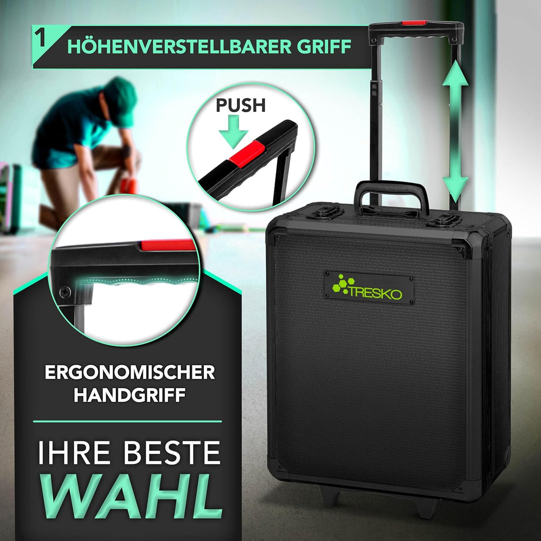 TRESKO Werkzeugkoffer 1400 teilig | Werkzeugkasten gefüllt | Werkzeugkiste Profi | Werkzeugtasche |