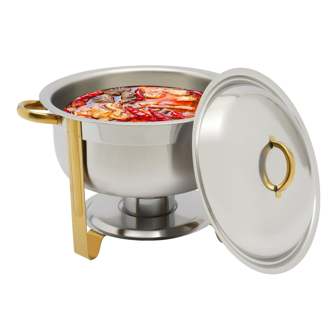 Chafing Dish Edelstahl Suppenwärmer Wärmebehälter Rund Warmhaltebehälter Chafing Dishes Suppentopf m