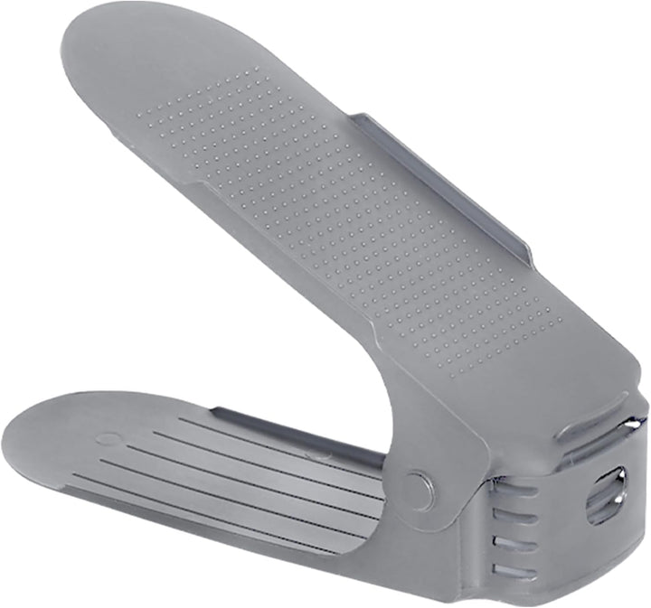 UISEBRT Einstellbare Schuhregale Schuhstapler 30 Stück Grau, Schuhhalter platzsparend 3-Stufen-Verst