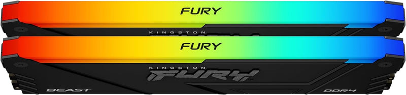 Kingston FURY Beast RGB 64GB 3600MT/s DDR4 CL18 DIMM (Kit mit 2) PC Arbeitsspeicher KF436C18BB2AK2/6