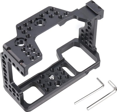 Hersmay Aluminum Camera Cage with Top Handle for Sony A7III/ A7RIII/ A9/ A7II Mirrorless Camera für