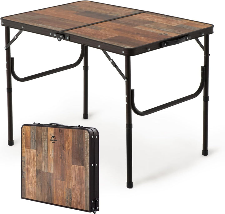 Naturehike Campingtisch Gross Klapptisch höhenverstellbar MDF Tisch mit Tragetasche für Outdoor Camp