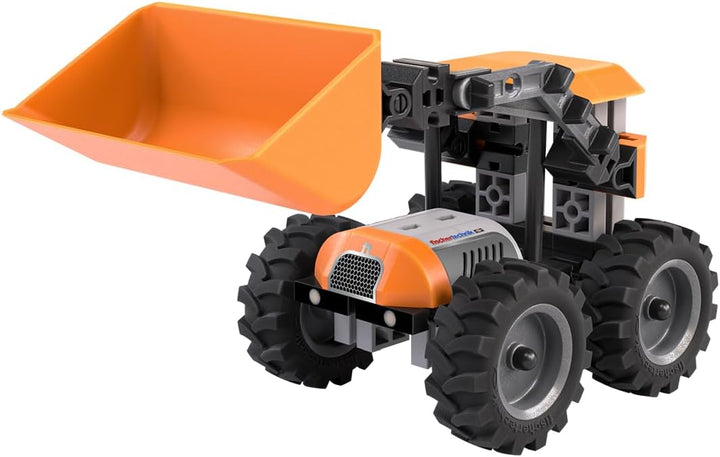 fischertechnik Loader 576106 – pädagogisches Konstruktionsspielzeug, Radlader-Spielzeug-Bausatz für