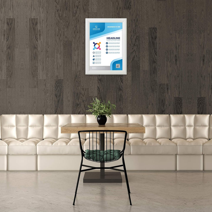 DISPLAY SALES Klapprahmen [5 St.] weiss DIN A4 25 mm Plakatrahmen Wechselrahmen | Ecken auf Gehrung