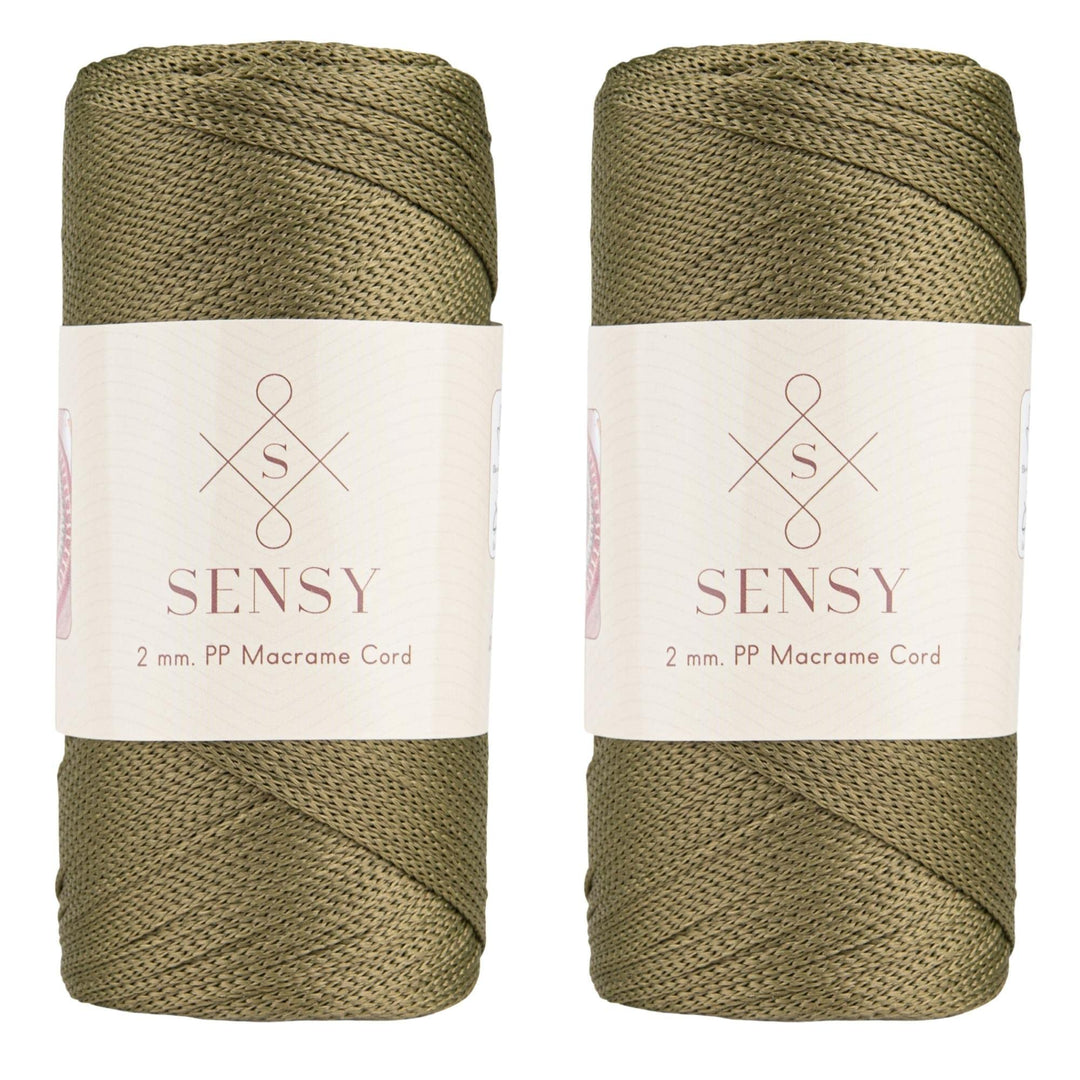2 Garnstrange Sensy Premium 2 mm 230 Meter Polyester-Seil, 100% Polypropylen-Kordel Makramee-Kordel