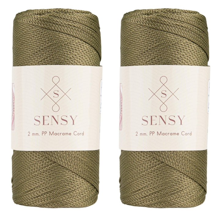 2 Garnstrange Sensy Premium 2 mm 230 Meter Polyester-Seil, 100% Polypropylen-Kordel Makramee-Kordel