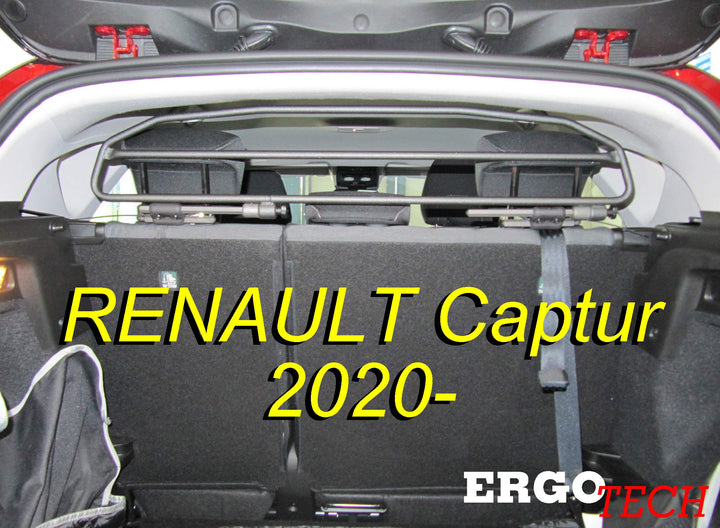 ERGOTECH Trenngitter Hundegitter für Renault Captur (ab BJ 2020), RDA65HBG-2HXXS, für Hunde und Gepä