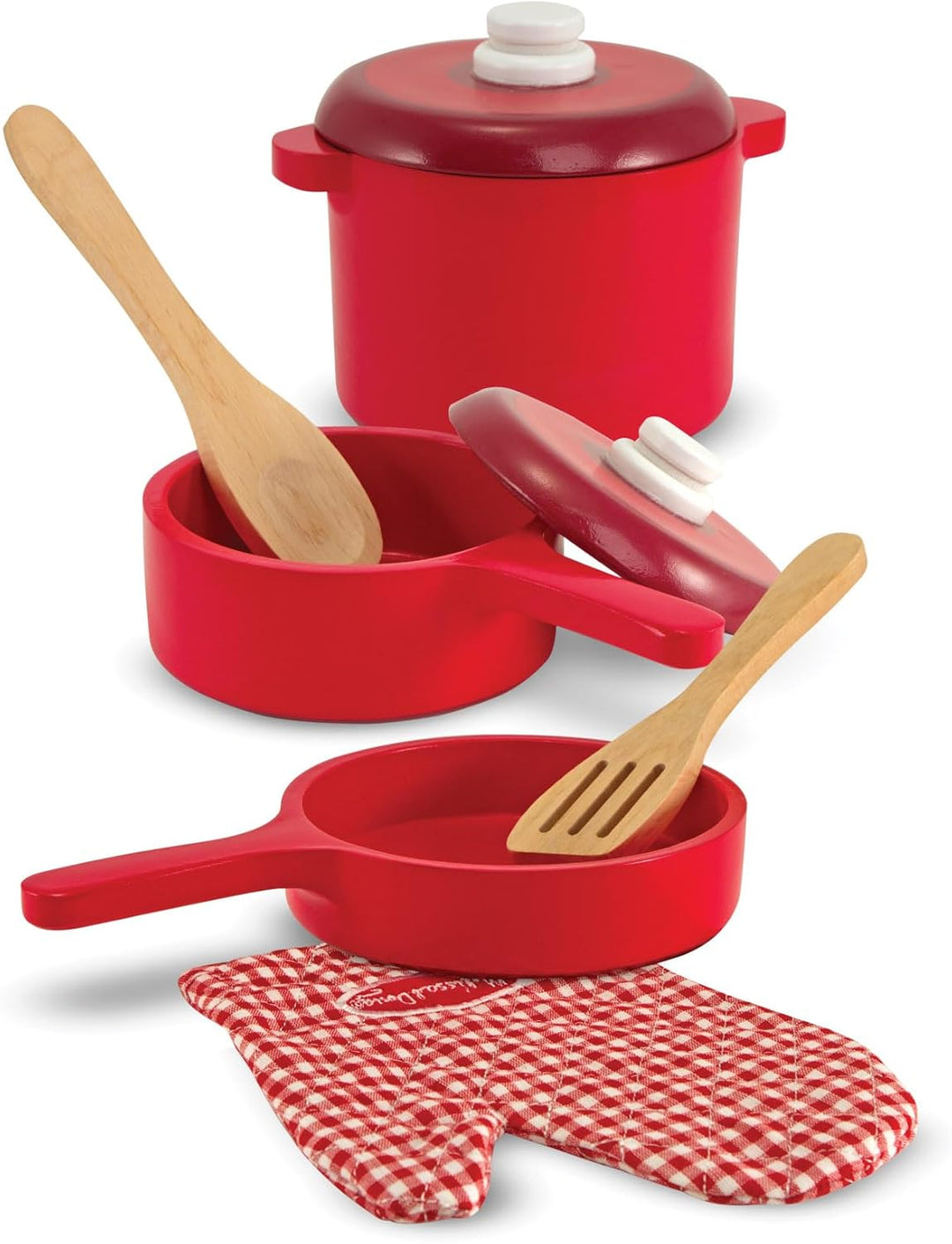 Melissa &amp; Doug Küchenzubehörset aus Holz | Fantasiespiel | Essensspiel | 3+ | Geschenk für Jungen od