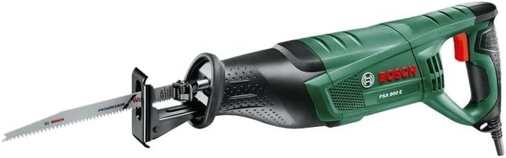Bosch Säbelsäge PSA 900 E (900 Watt, im Karton) + Bosch 2609256715 DIY Säbelsägeblattset 3-teilig S9