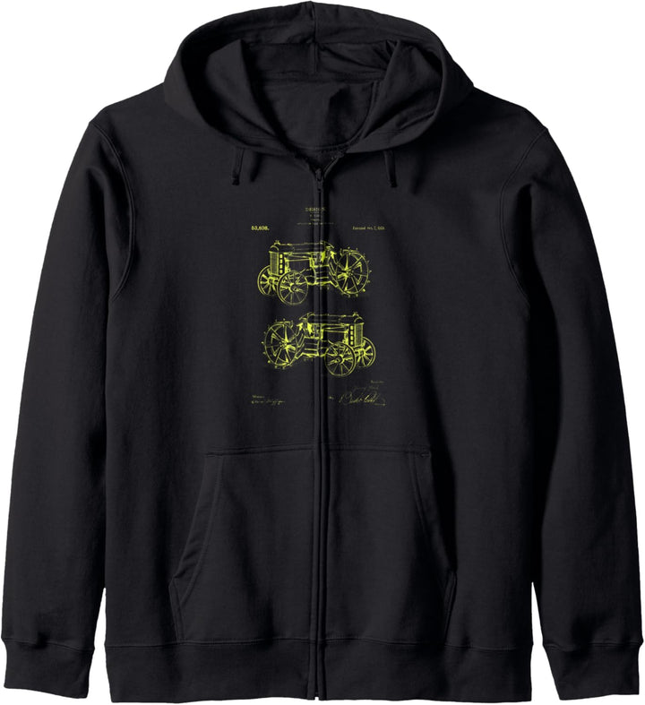 Traktor Blueprint Farmer Farming Farm Owner Geschenk Kapuzenjacke