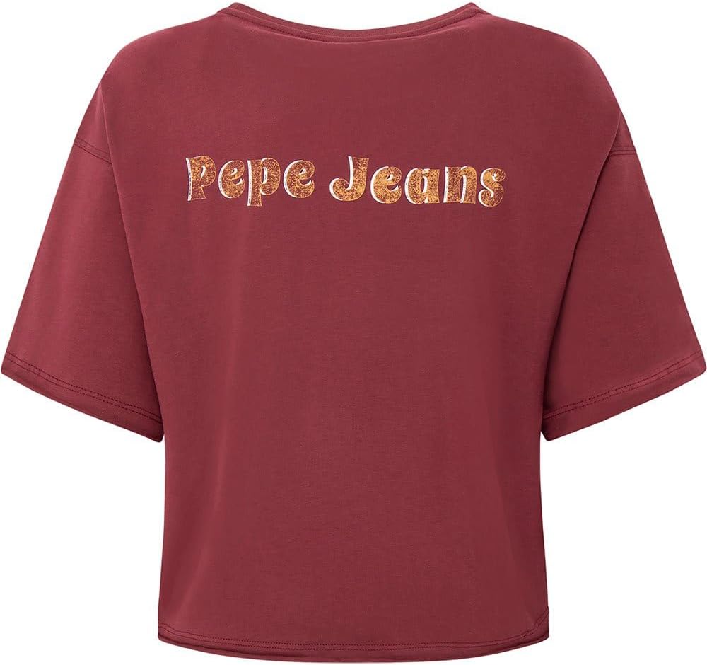 Pepe Jeans Damen Connie Sweatshirt XS Red (Burgundy), XS Red (Burgundy)
