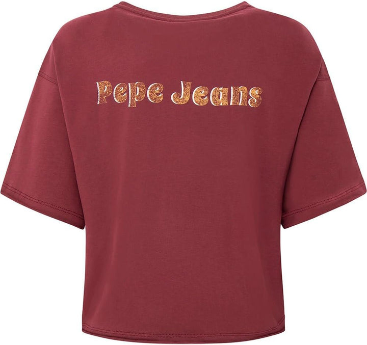 Pepe Jeans Damen Connie Sweatshirt XS Red (Burgundy), XS Red (Burgundy)