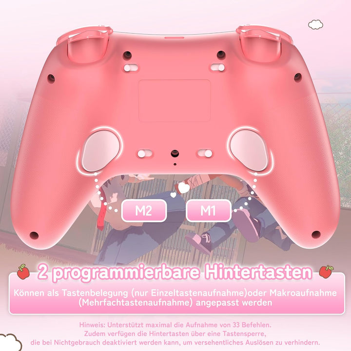 Kuitmor Wireless PC Controller mit RGB, Hall Effekt Joysticks, 1000 Hz Abfragerate, Turbo, Remappabl