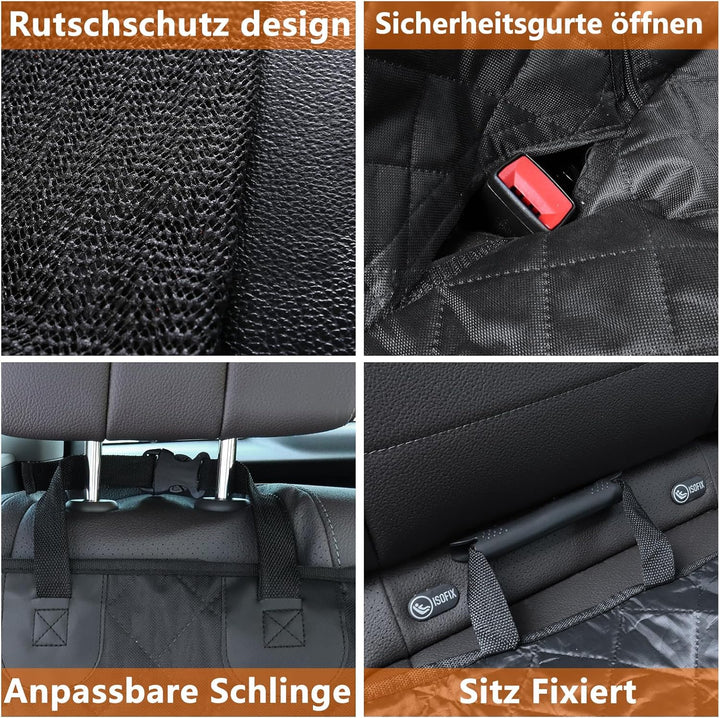 Alfheim Hundedecke Auto Rückbank, Autoschondecke Hund Rücksitz universelle Passform für die meisten