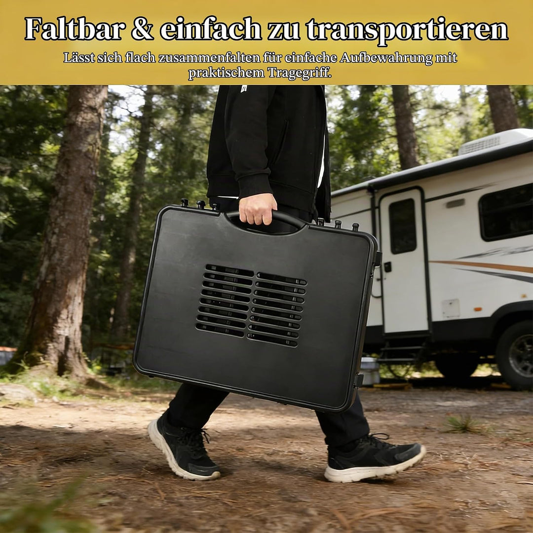 GFTIME Tragbarer Grillwagen für Enders Urban, Weber Q100/Q200/Q300, Ninja Woodfire, Burnhard Wayne –