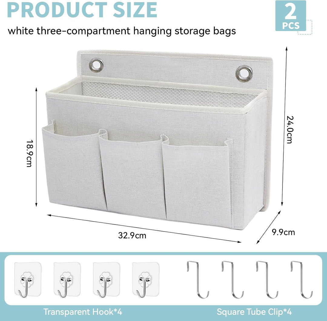 2 Stück Wand Organizer Tasche Hängekörbe Mit Grosser Mesh Abteilung Und 3 Taschen Tür Organizer Plat