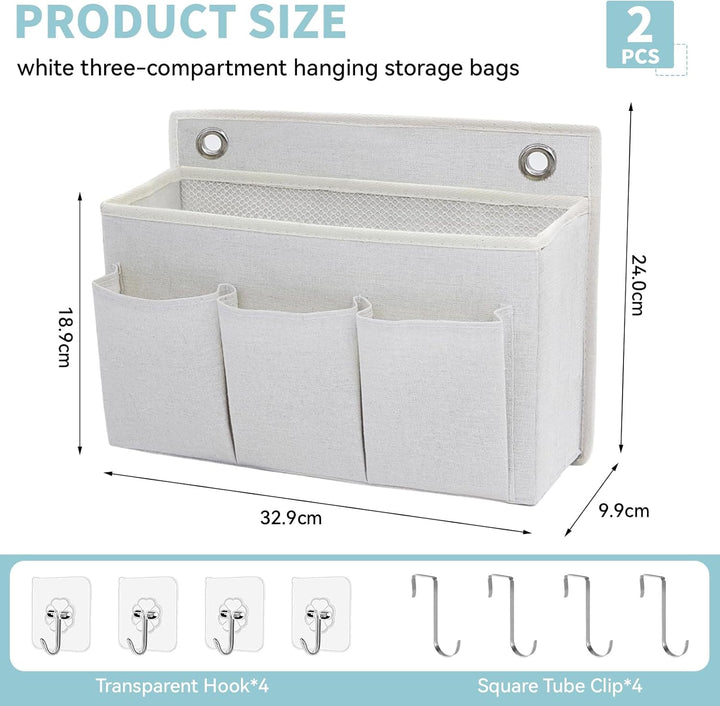 2 Stück Wand Organizer Tasche Hängekörbe Mit Grosser Mesh Abteilung Und 3 Taschen Tür Organizer Plat