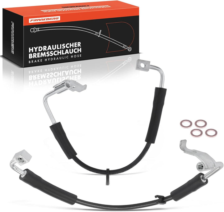 Frankberg 2x Bremsschlauch Bremsschläuche Vorne Links Rechts Kompatibel mit Wrangler III JK 2.8L 3.6
