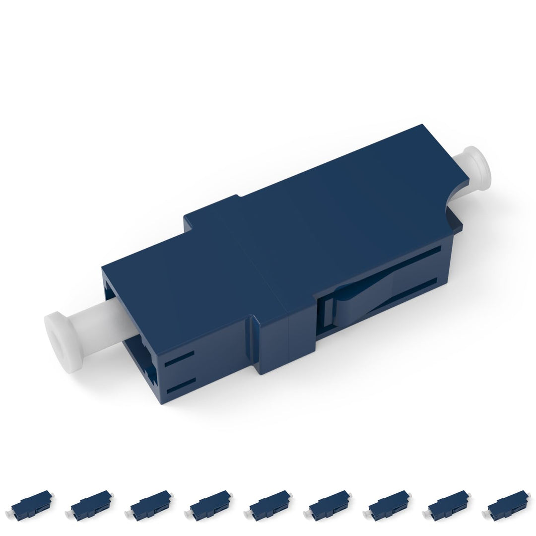 nexinex Glasfaserkabel Adapter | Kupplung LC auf LC Simplex (10 Stück) | Verbinder für LWL Patchkabe