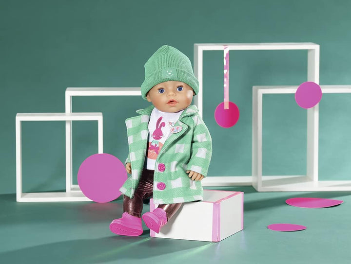 BABY born, Puppenkleidung, BABY born Deluxe Mantel 43 cm mit Jacke, Shirt, Leggings, Mütze und Schuh
