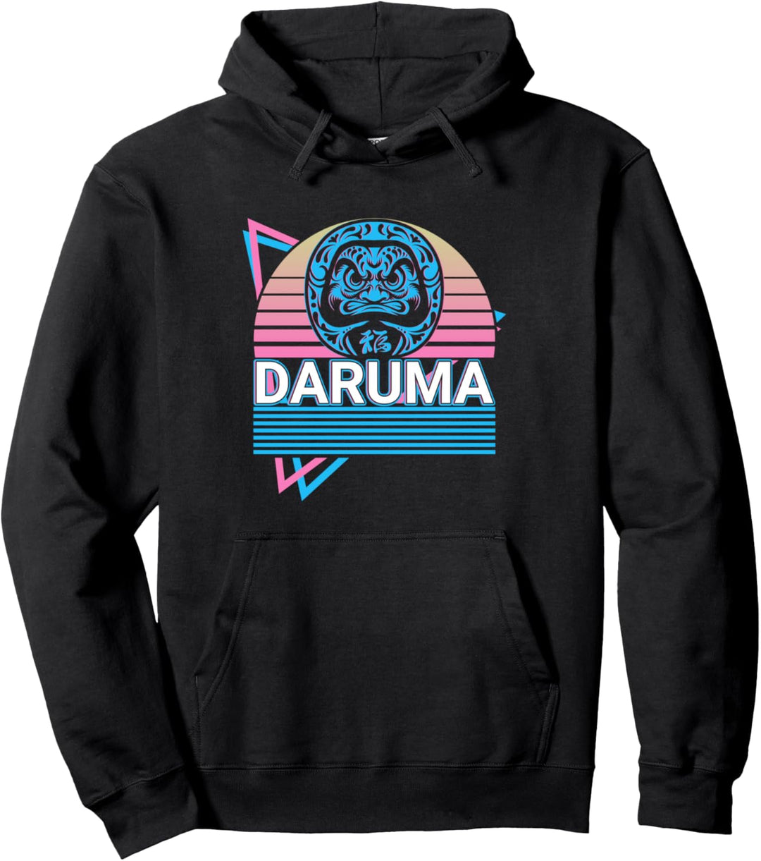 Daruma Puppe Retro Pullover Hoodie