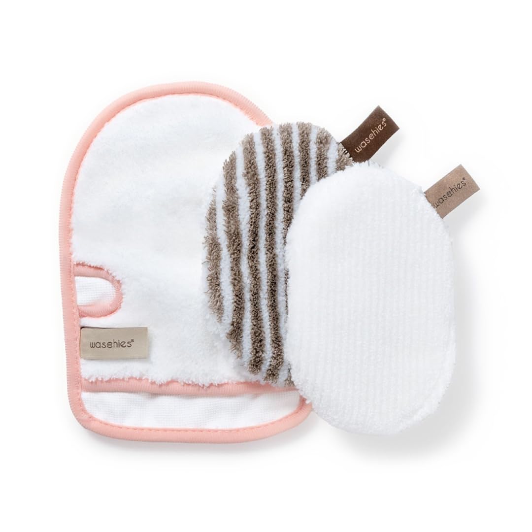 Waschies 3-tlg. Sauna Set – 1 Reinigungshandschuh, 1 Körperreinigungs- & peelingpad und 1 Gesichtsre