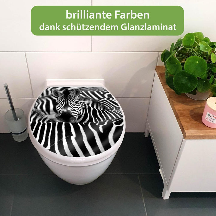banjado Toilettendeckel mit Absenkautomatik 44,5x37cm - Soft Close Toilettensitz - WC Sitz mit Absen