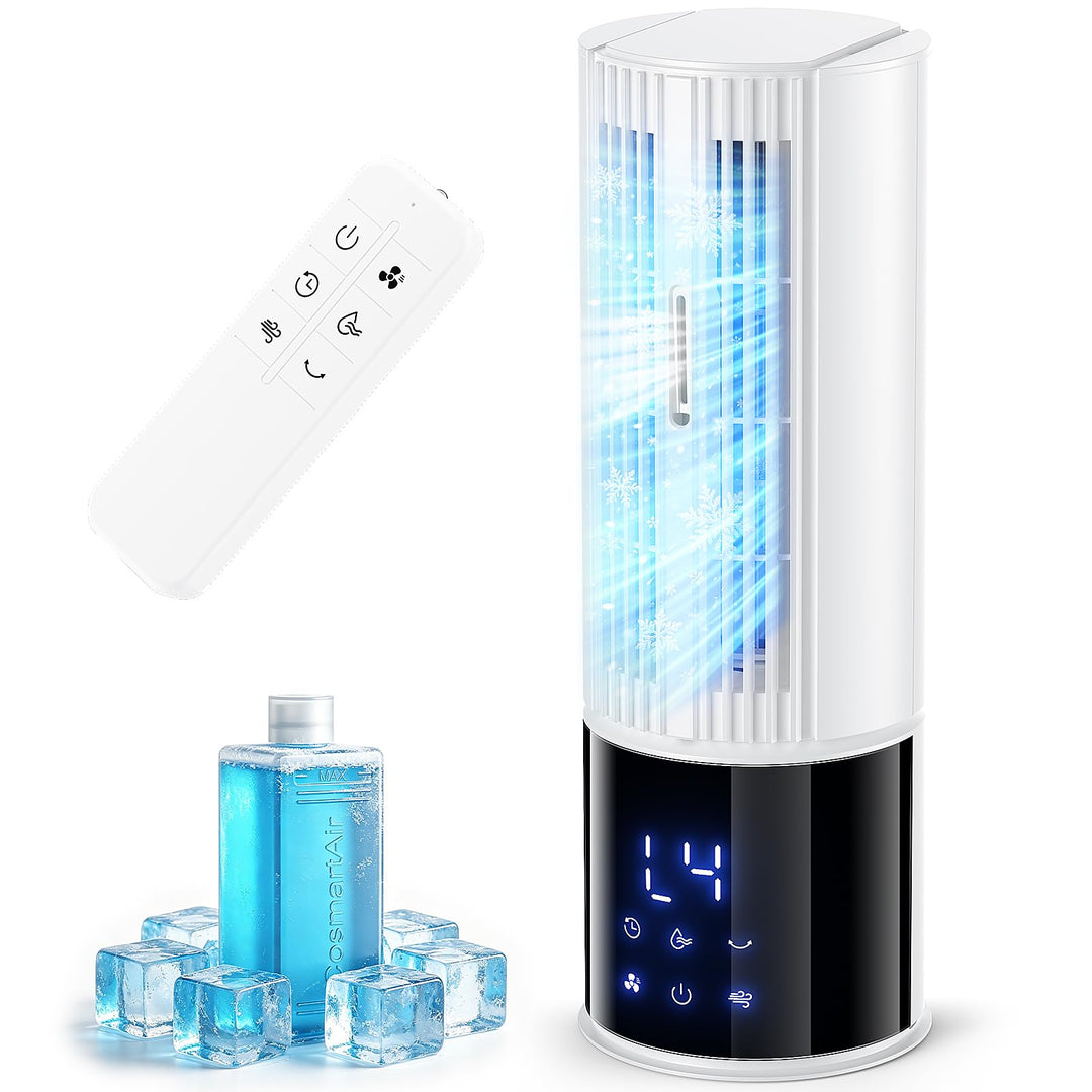 Mobile Klimaanlage 6in1, Luftkühler mit 3 Geschwindigkeiten, Turbo-Modus, Schlafwind, Nebelfunktion