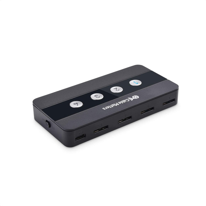 Cable Matters 4-Port USB 3.0 KVM Switch Hub (USB Switch 4 In 4 Out, KVM Switches) für 4 Computer - U